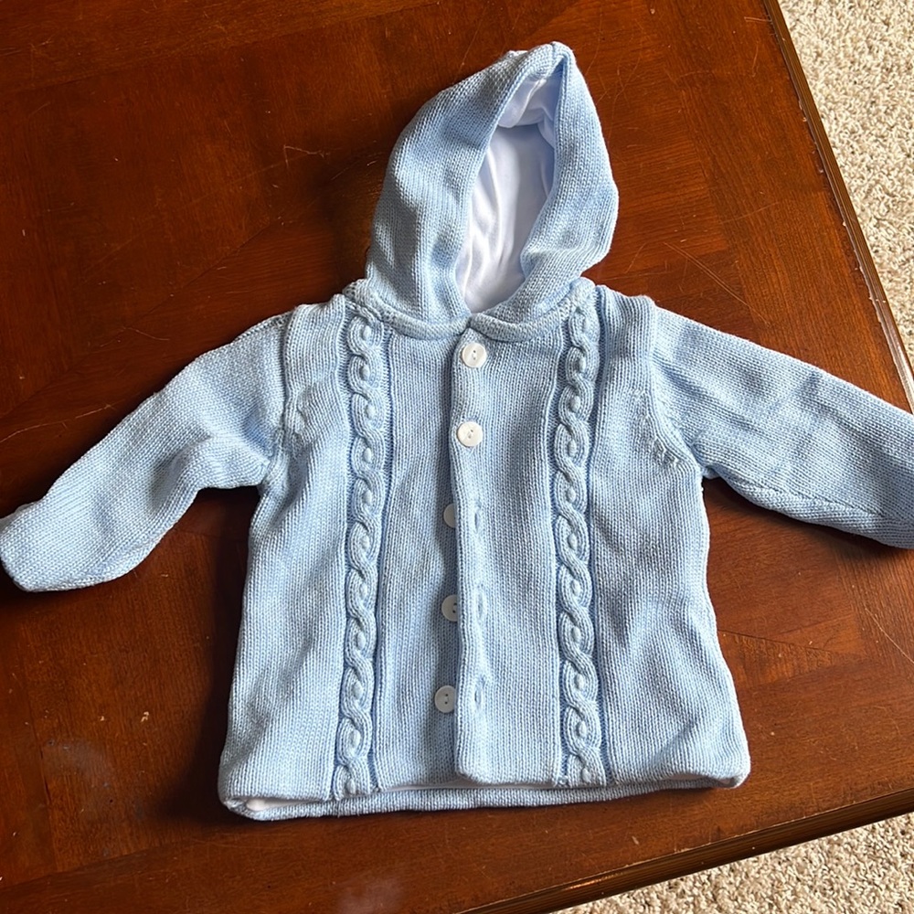 Cotton blue sweater